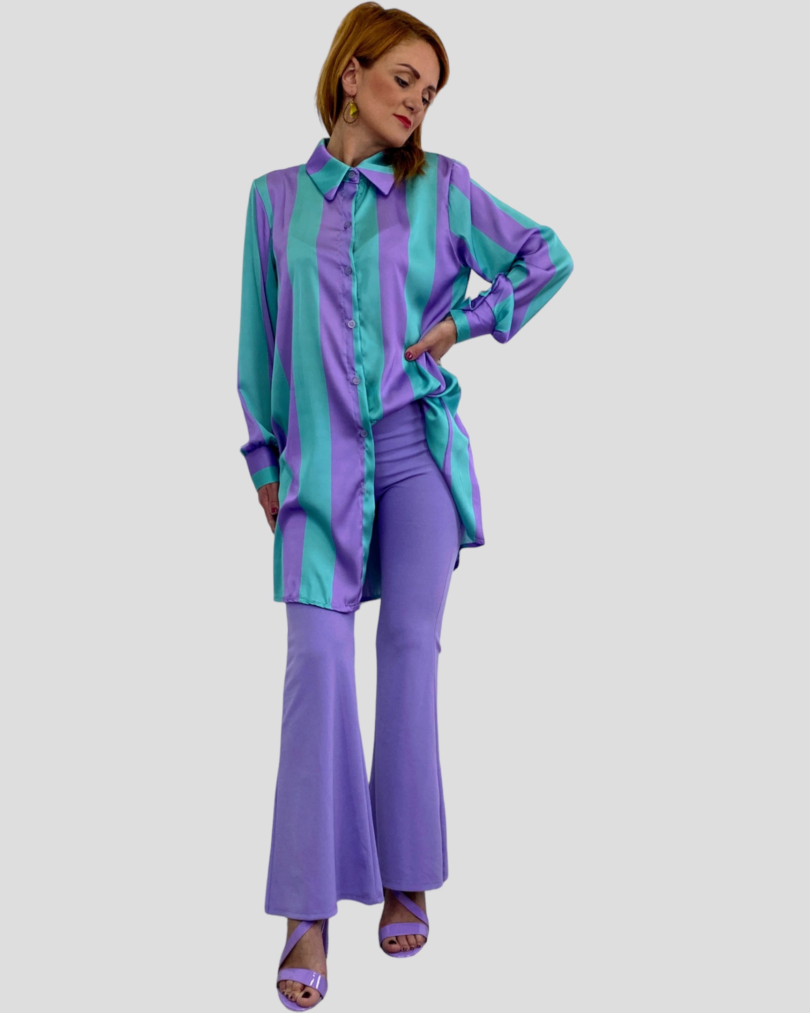 Ψηλόμεσο κολάν καμπάνα στα νέα ανοιξιάτικα χρώματα ss23 για να διαλέξεις το αγαπημένο σου ( για S M L )