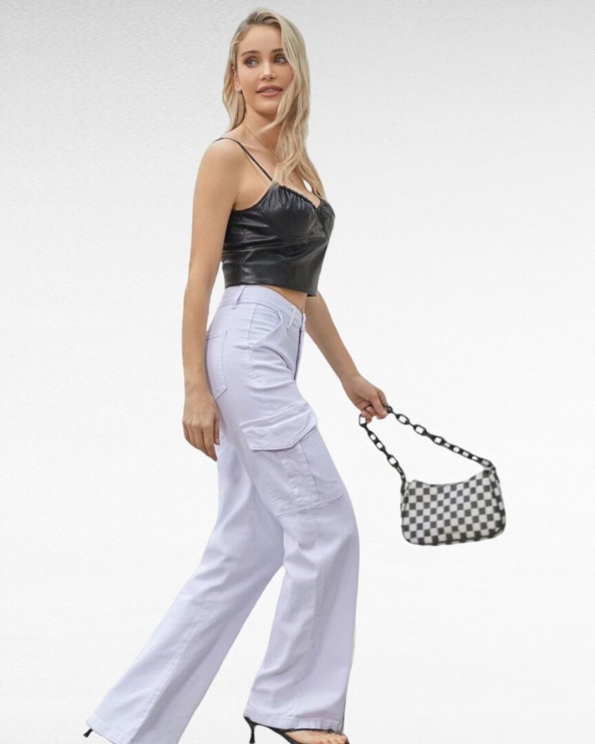 cargo style jean pants gynaikeio psilomeso elastiko m;exri xl se leyko xroma