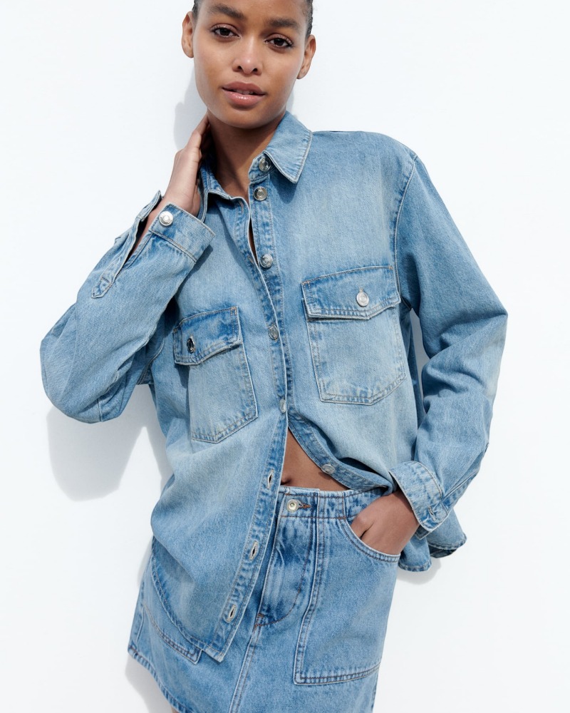 Mini jean φούστα