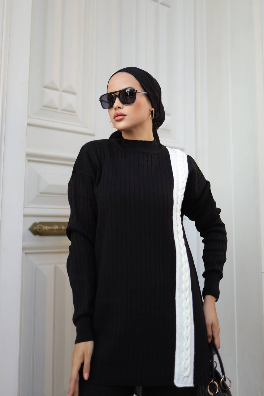 ♥style 20500  (One size) Ίσια άνετη γραμμή, το παντελόνι με φαρδύ λάστιχο πλεκτό στη μέση. Διχρωμία στην διακοσμητική πλεξούδα Πλεκτό  ελαστικό ύφασμα  30%wool 70%acryl Σε 4 χρώματα Μαύρο - Εκρού - Πράσινο - Ώχρα