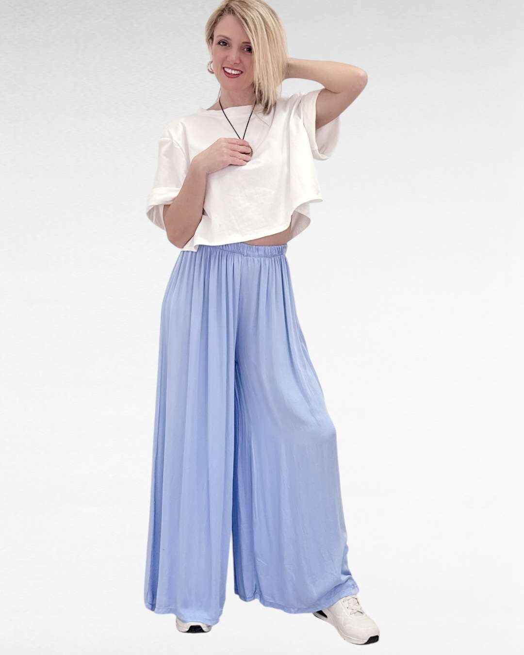 Αέρινη παντελόνα με λάστιχο Σιέλ Μοντέρνο και κομψό παντελόνι για να ανανεώσετε το στυλ σας.