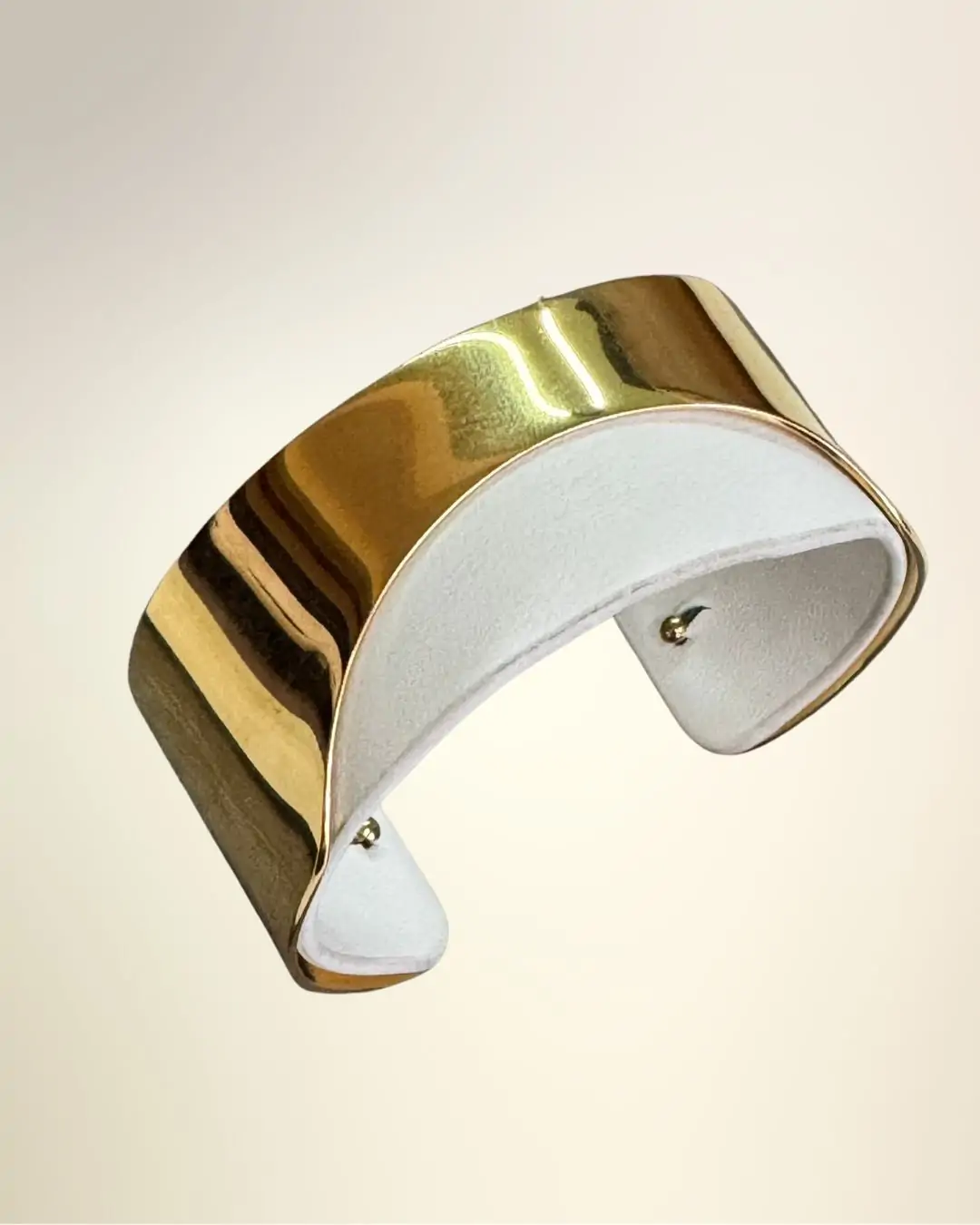 Cuff βραχιόλι Χρυσό/Λευκό
